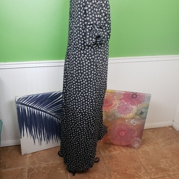 AFRM Plus size woman white daisy pola dot ruched maxi dress size 2x/2t - Picture 7 of 12